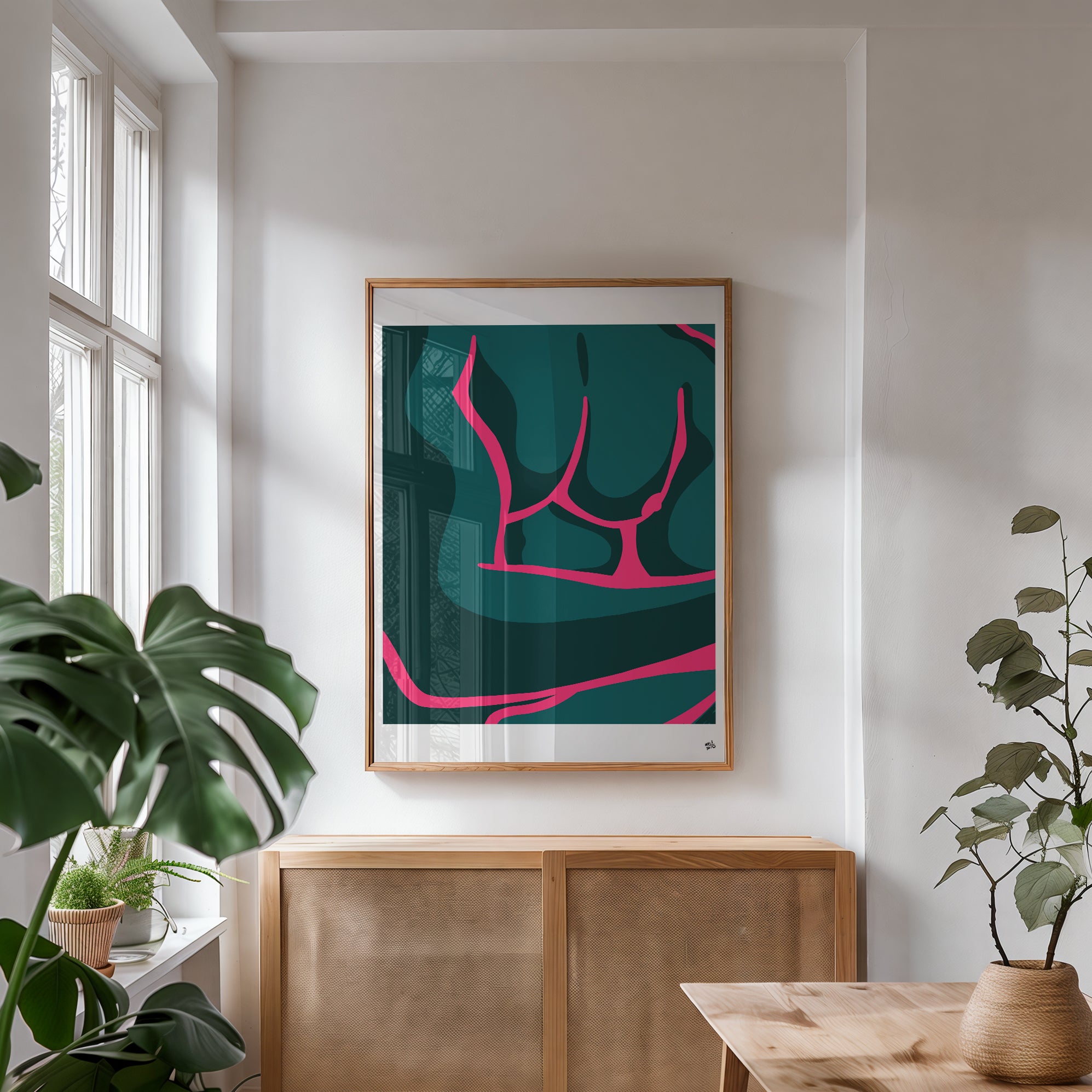 Magenta Lined