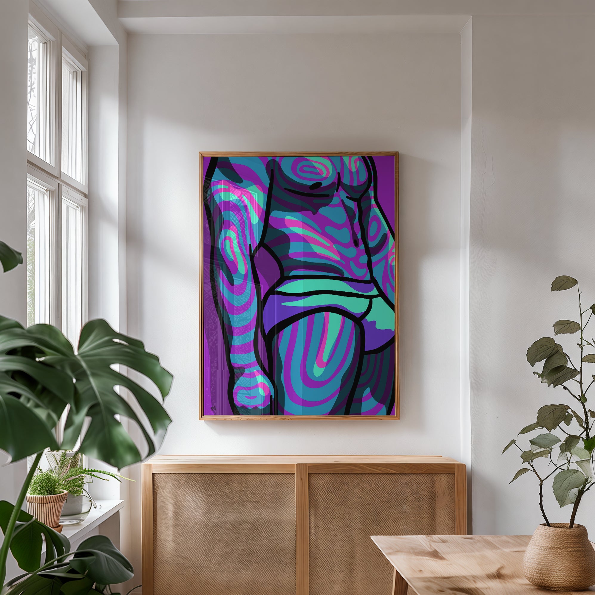 Neon Pink Swirl